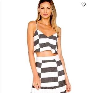 Mara Hoffman black and white stripe organic cotton top